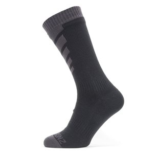 Sealskinz Waterproof Warm Weather Mid Length Socks Black/Grey