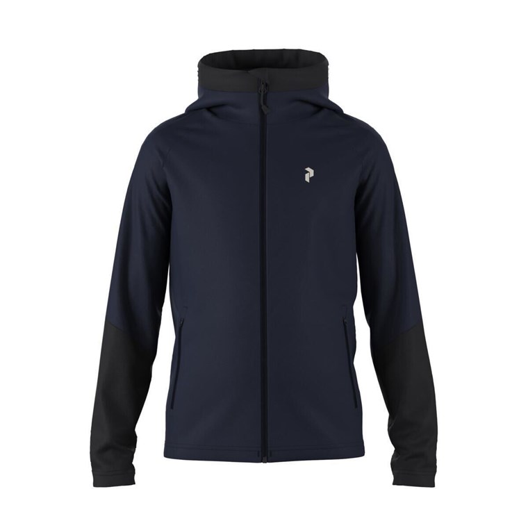 Peak Performance Jr Rider Mid Zip Hood Blue Shadow/Black