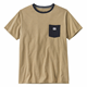 Patagonia Shop Sticker PocketResponsibili-Tee Nautilus Tan