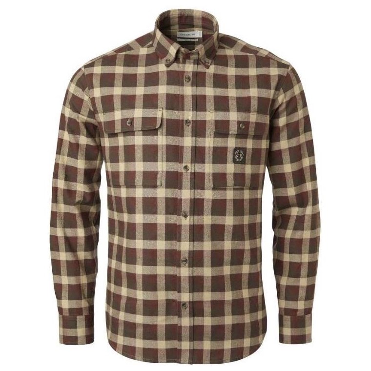 Chevalier Heron Flannel Shirt Men Holly Green Checked