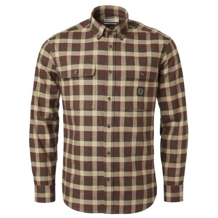 Chevalier Heron Flannel ShirtMen Holly Green Checked