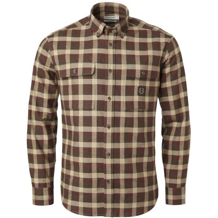 Chevalier Heron Flannel Shirt Men Holly Green Checked