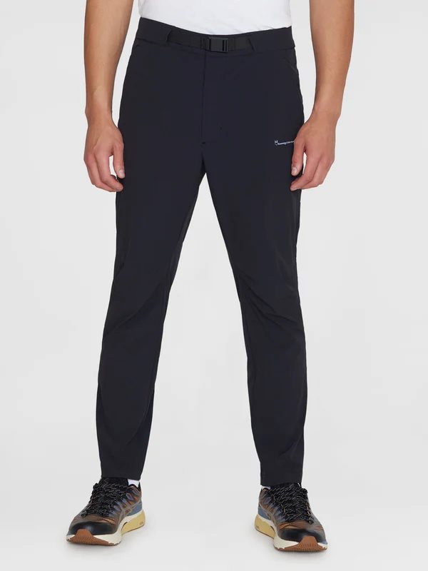 KnowledgeCotton Apparel Tim Tapered ElasticWaist String Pants Black Jet