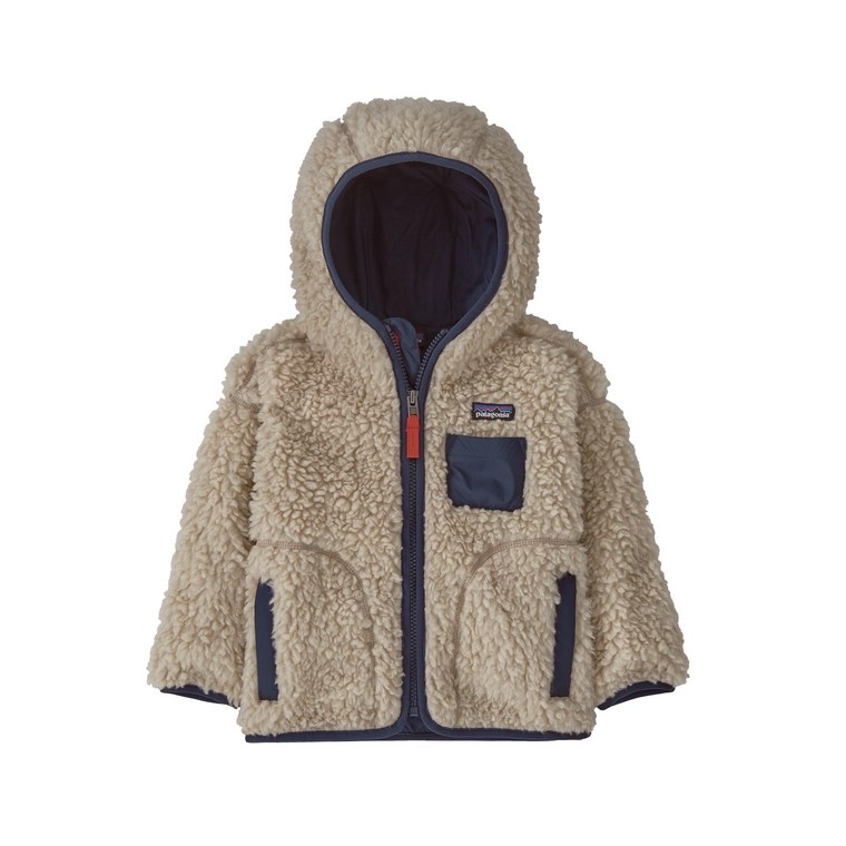 Patagonia Baby Retro-X Hoodyids Natural/New Navy