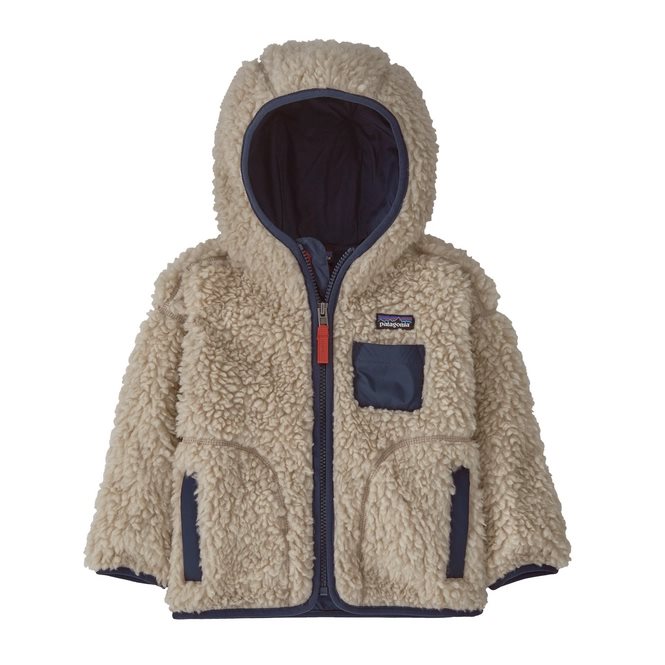 Patagonia Baby Retro-X Hoodyids Natural/New Navy