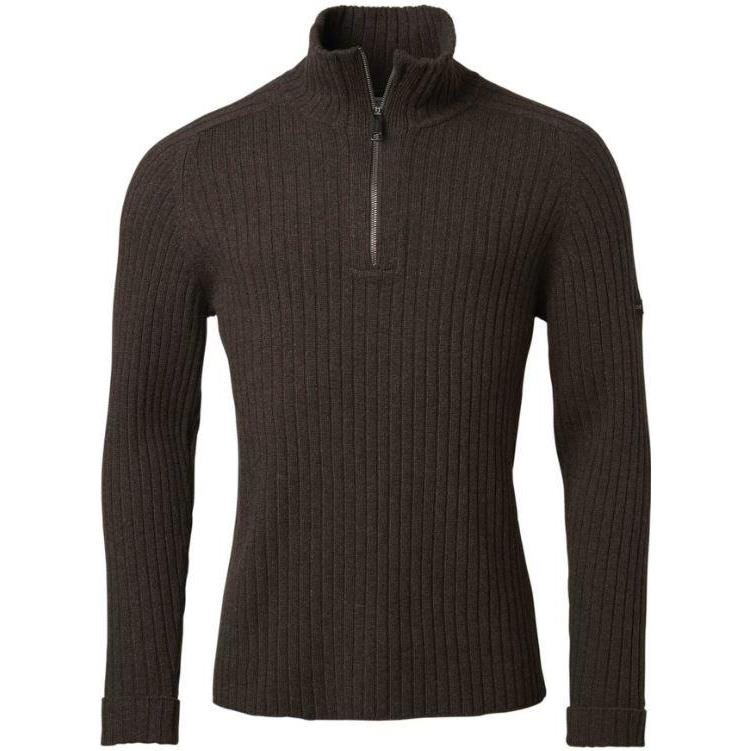 Chevalier Antony Half Zip Wool Antler Brown