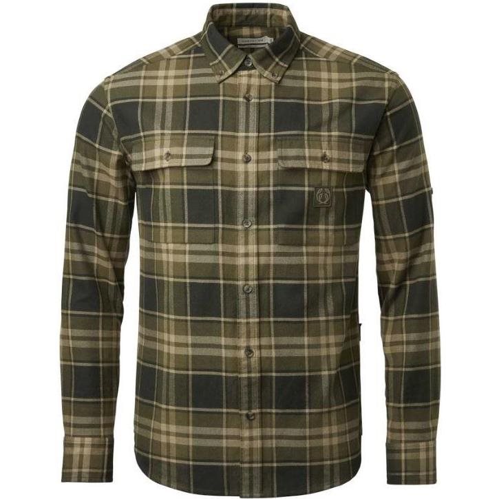 Chevalier Heron Flannel ShirtMen Evergreen Checked