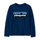 Patagonia K's L/S P-6 Logo T-Shirt New Navy