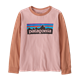 Patagonia K's L/S P-6 Logo T-Shirt Mallow Pink