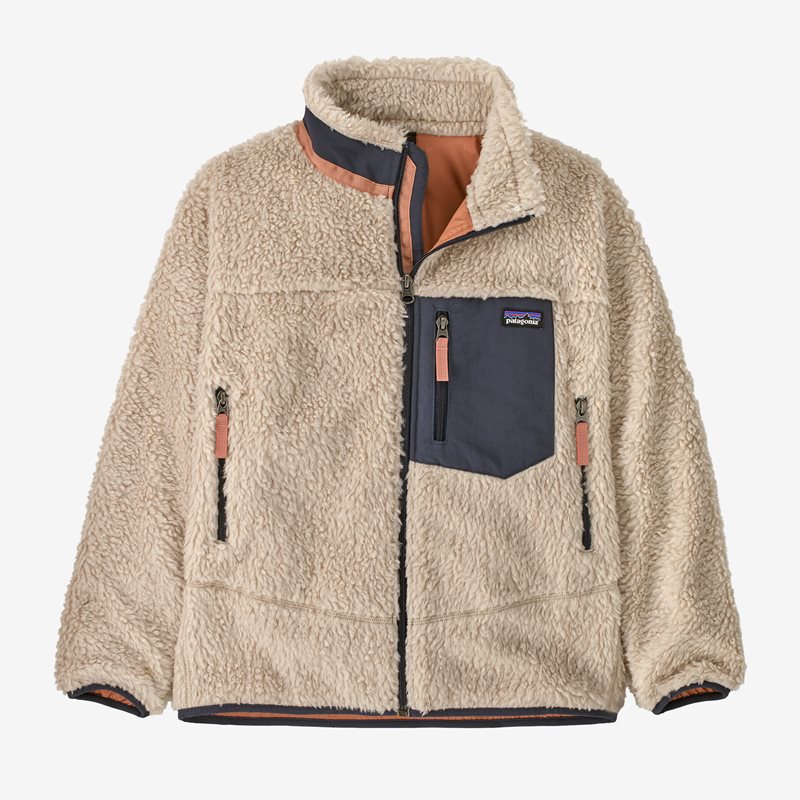 Patagonia K’s Retro-X Jkt Natural W/Smolder Blue