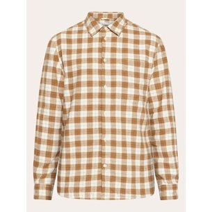 KnowledgeCotton Apparel Loose Fit CheckeredShirt Beige Check