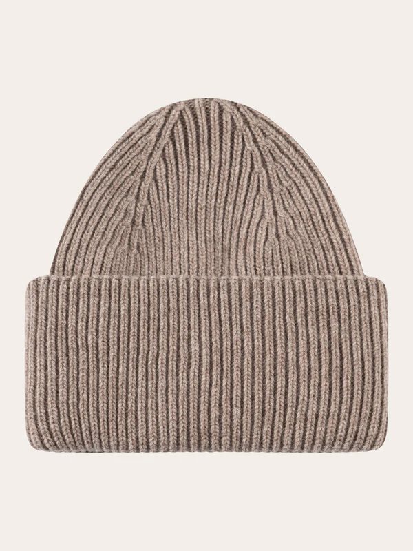 Alternativ bild 1 för KnowledgeCotton Apparel Big Rib Beanie Kelp Melange