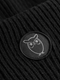 KnowledgeCotton Apparel Wool badge beanie Black Jet