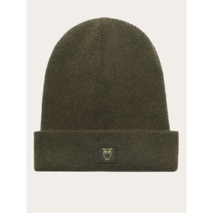 KnowledgeCotton Apparel Double Layer Wool Beanie Forrest Night