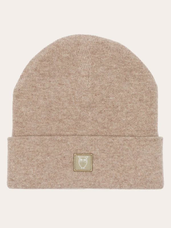 KnowledgeCotton Apparel Wool Beanie RWS anie Kelp Melange