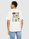 KnowledgeCotton Apparel Regular Fit Owl Trip Print T-Shirt Egret