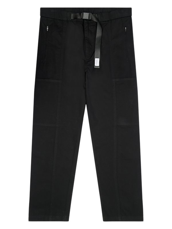 KnowledgeCotton Apparel Birch Hybrid Ribstop Belt Cargo Pants Black Jet