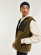 KnowledgeCotton Apparel Teddy Fleece Vest Dark Olive