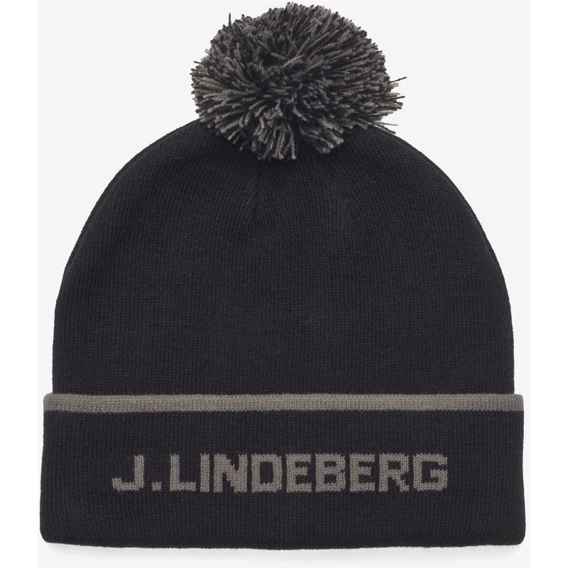 J.Lindeberg Stripe Beanie Black