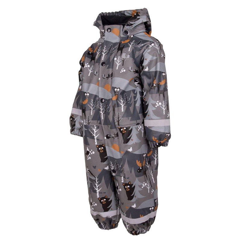 Alternativ bild 1 för Lindberg Vattnadal Rain BabyOverall Fleece Anthracite