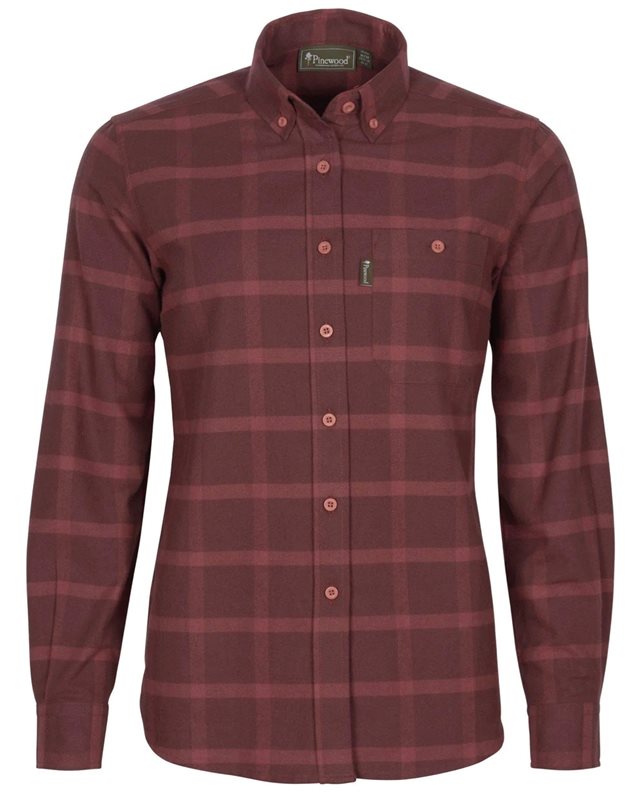 Pinewood Värnamo Flannel Shirt W Earth Plum