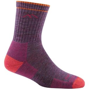 Darn Tough Hiker Micro Crew Midweight Cushion Socks Women Plum Heather