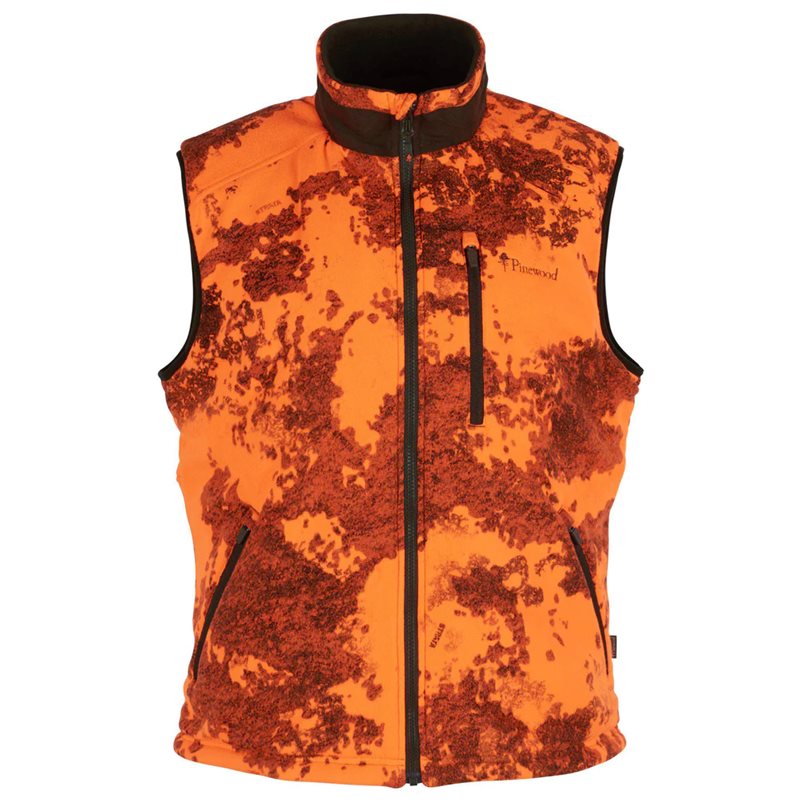 Pinewood Småland Reversible Vest Strata Blaze/Hunting Green