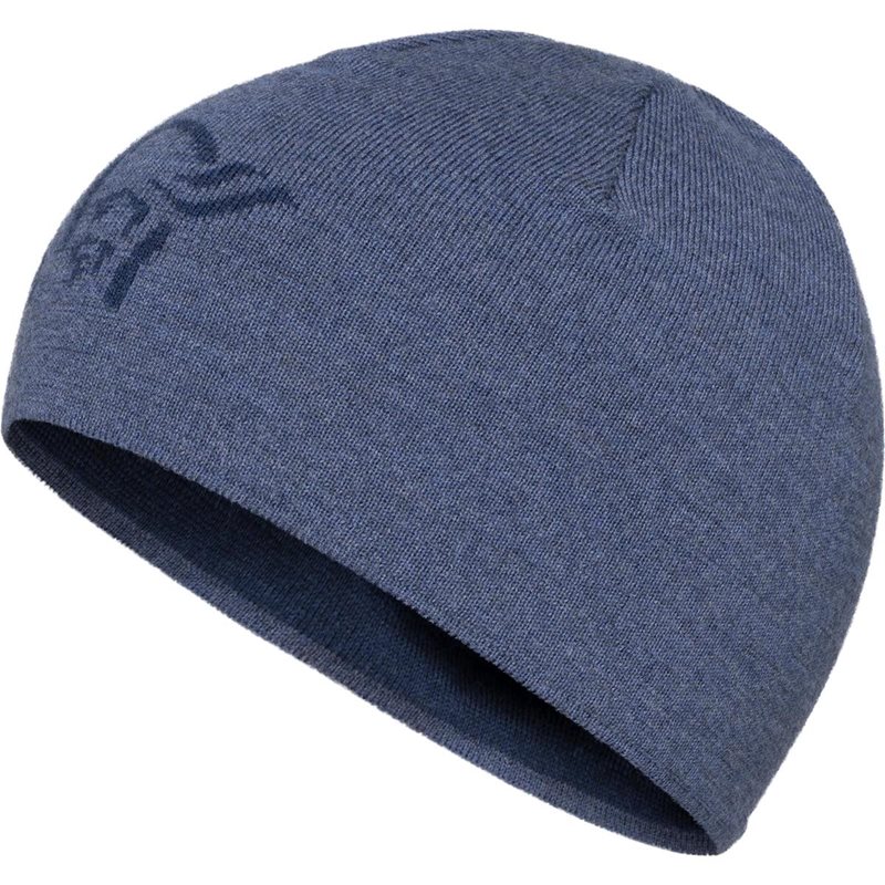 Norrøna /29 Light Merinoull Logo Beanie Vintage Indigo Melange