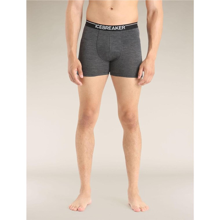 Icebreaker M Anatomica Boxers Jet Hthr