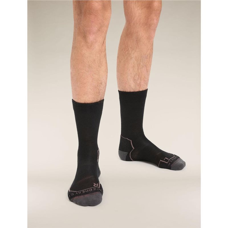 Icebreaker Hike+ Light Crew Socks Men Black