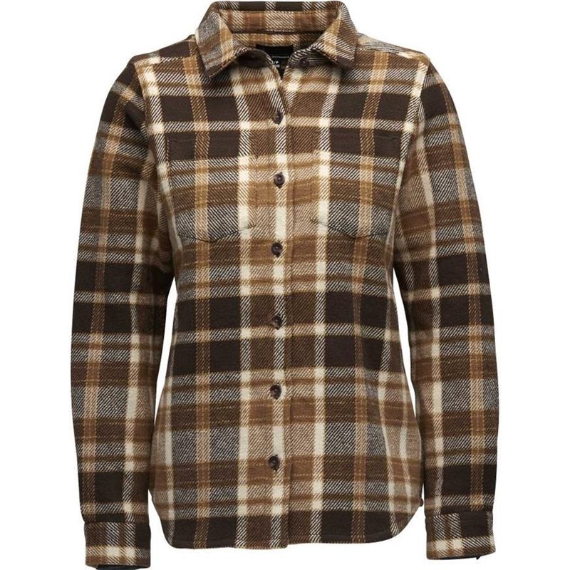 Black Diamond W Project Heavy Flannel Bark Brown/Off White Plaid