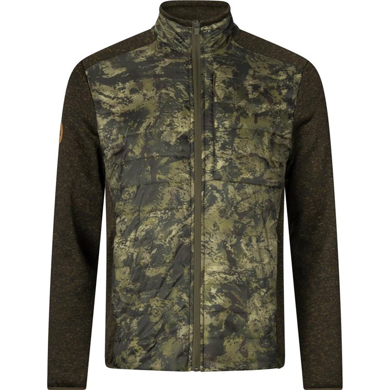 Seeland Theo Hybrid Camo Fleece Väst Pine Green/Invis Green