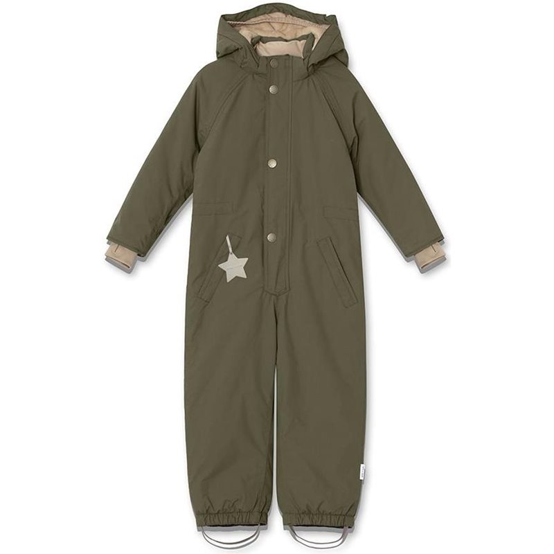 MINI A TURE Matwanni Fleece Lined Snowsuit Olive Night