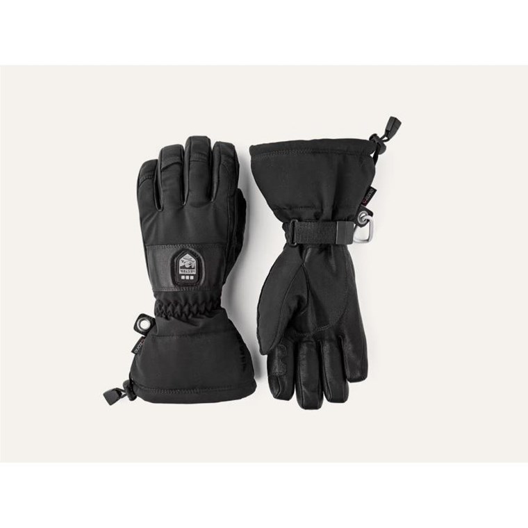 Hestra Heater Gauntlet - 5 Finger Black/Black