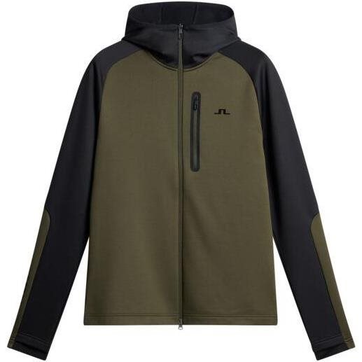 J.Lindeberg Elevation Full Zip Hood Forest Green