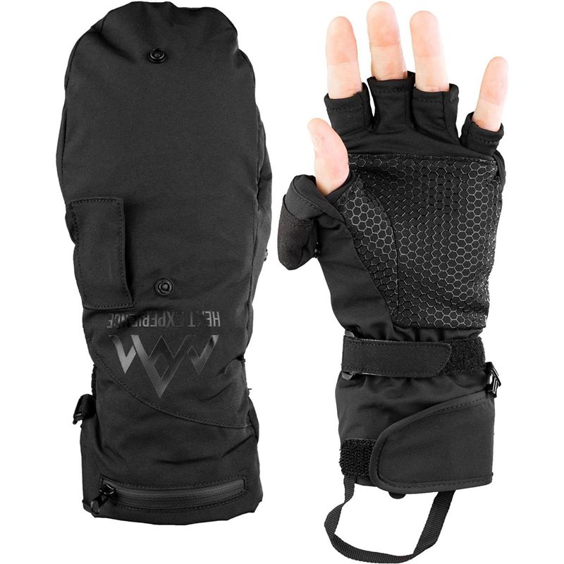 Heat Experience Heated Pullover Mittens Black