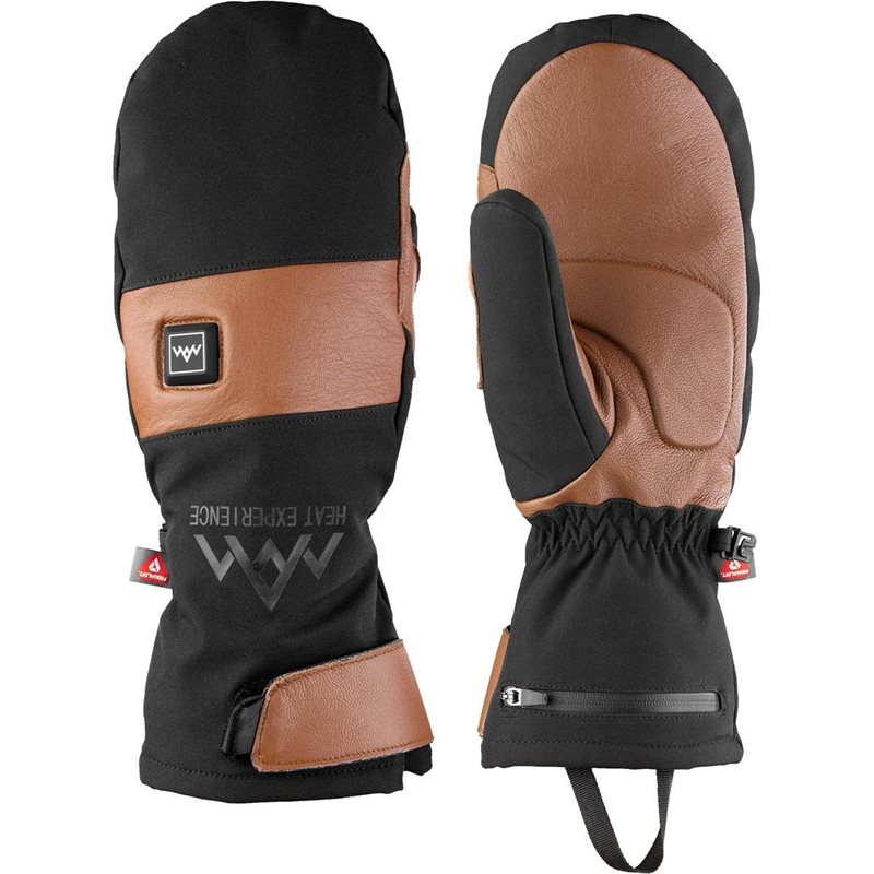 Heat Experience Heated Outdoor Mittens Black/Brown