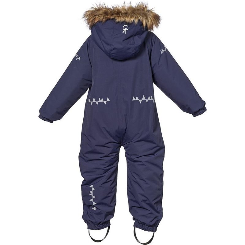Alternativ bild 1 för Isbjörn Toddler Padded Jumpsuit With Fur Navy