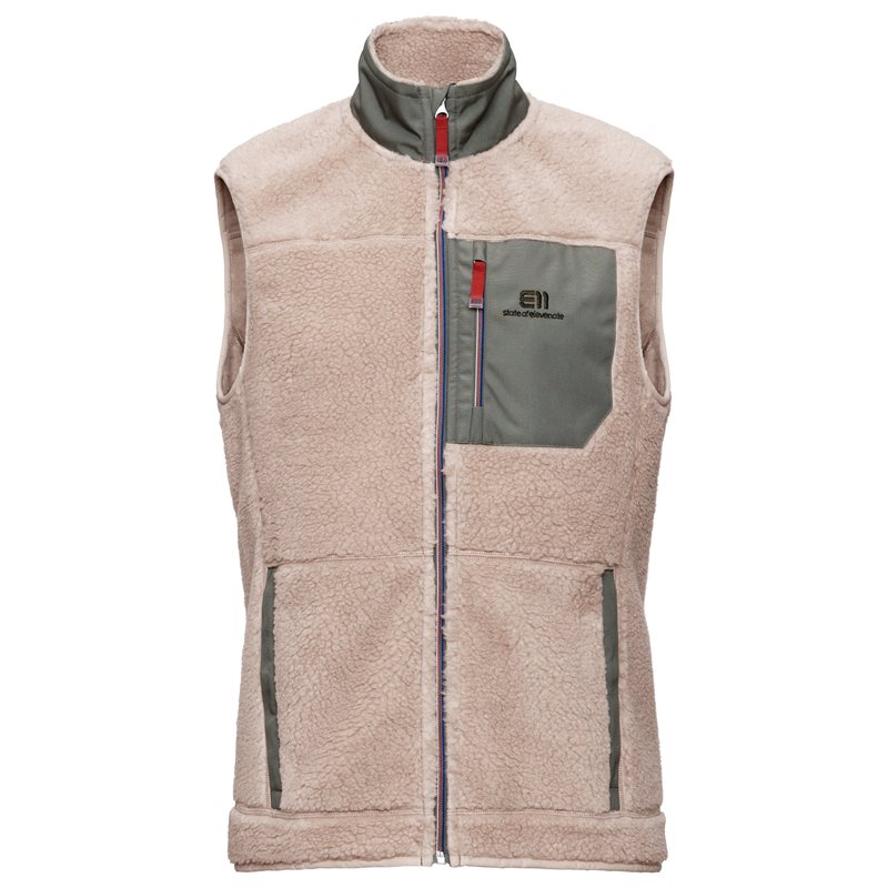 Elevenate M Glacier Pile Vest Ginger Beige