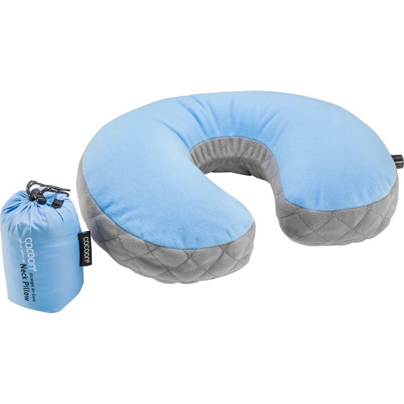 Cocoon Air Core Pillow UL Neck Light-Blue/Grey