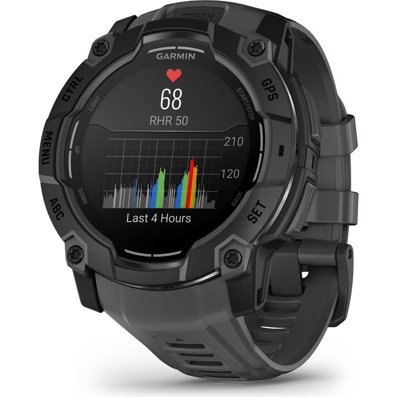 Alternativ bild 1 för Garmin Instinct 3 AMOLED 50mm - Black/Charcoal