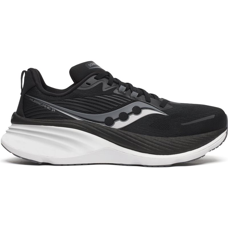 Saucony Hurricane 24 Mens Black/Carbon