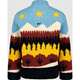 KnowledgeCotton Apparel Loose Fair Isle Teddy Jacket Multi Color Aop