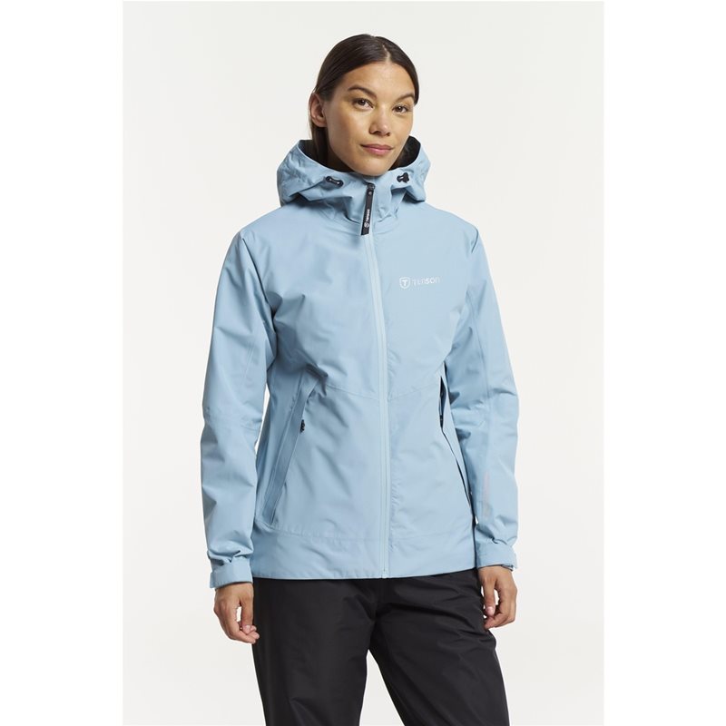 Tenson Winga Rain Jacket Women Blue Grey
