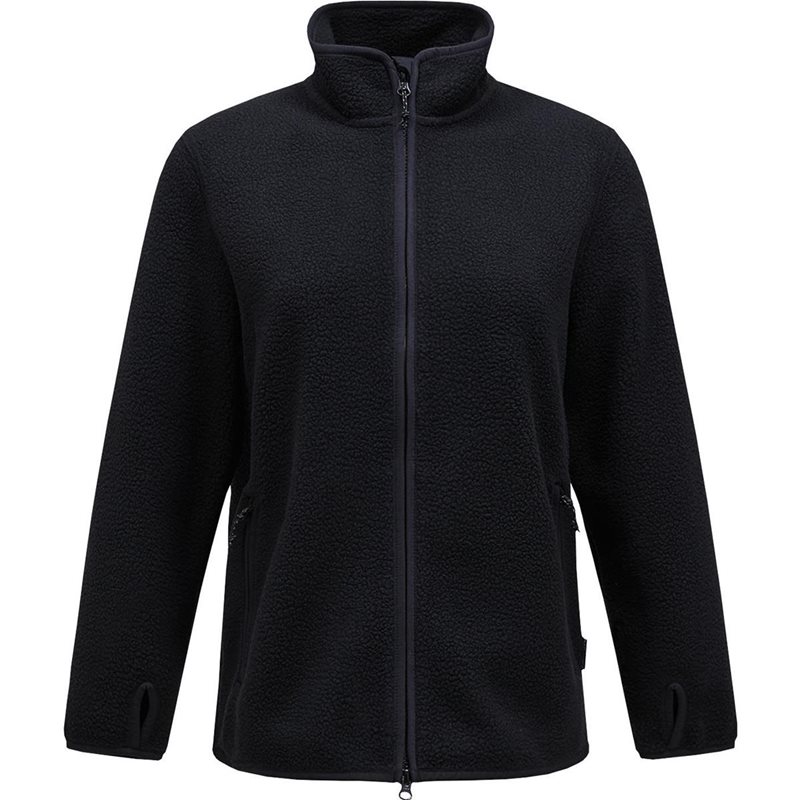 Peak Performance W Pile Zip Jacket Black