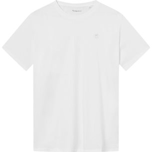 KnowledgeCotton Apparel Loke Badge Tee Bright White
