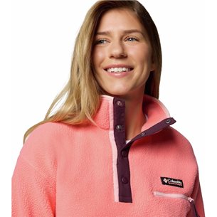 Columbia W Helvetia II Cropped Half Snap Fleece Alpenglow