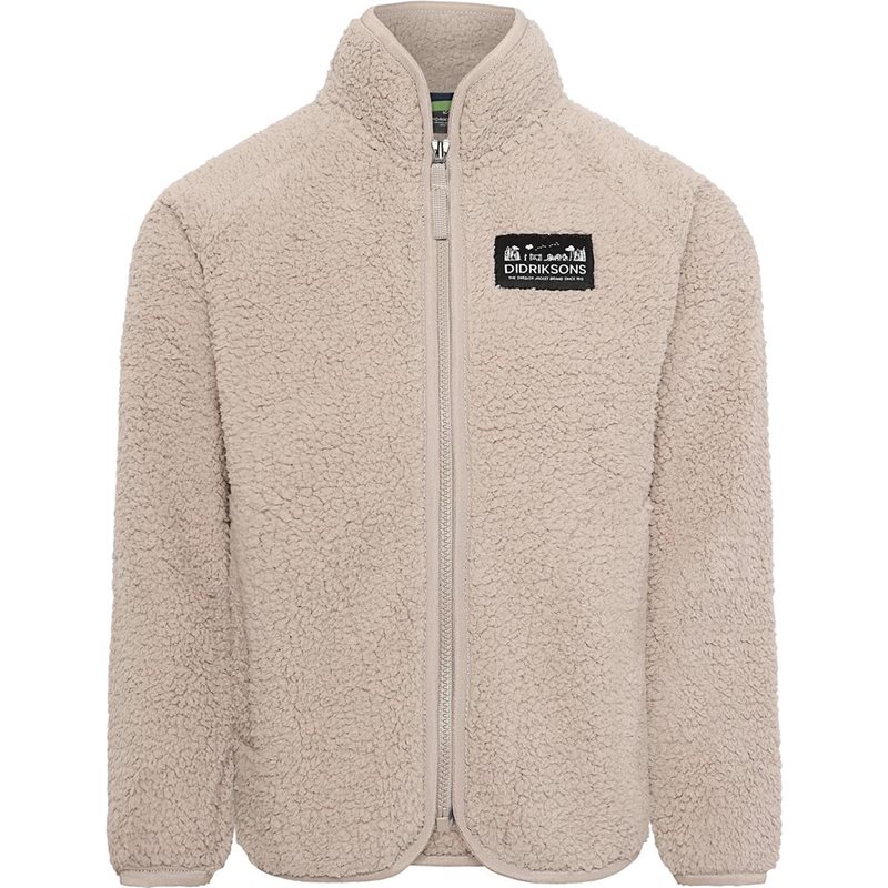 Didriksons Gibbs Kids' Full-Zip Beach Beige - 110 cl