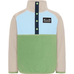 Didriksons Monte Kids Half Button 4 Algae Green