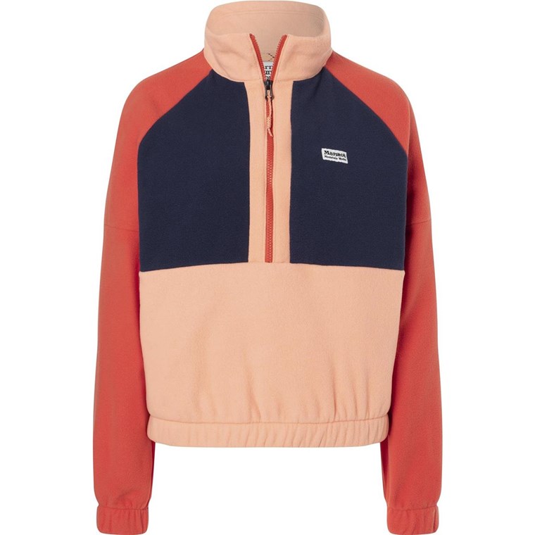 Marmot Wm's Retro Rocklin 1/2 Zip Fresh Apricot/Arctic Navy/Ginger Bl
